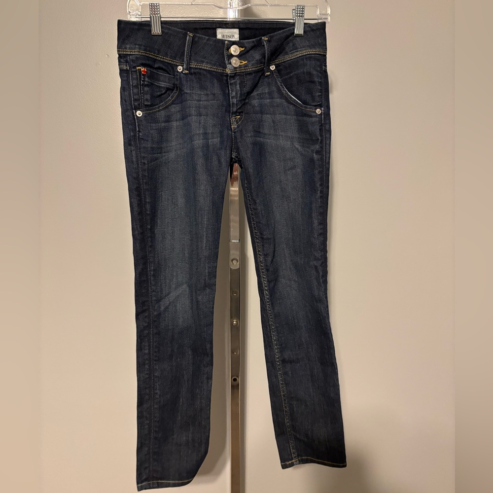 Hudson Women's Collin‎ Flap Skinny Jeans Size 26 Blue Denim Mid Rise